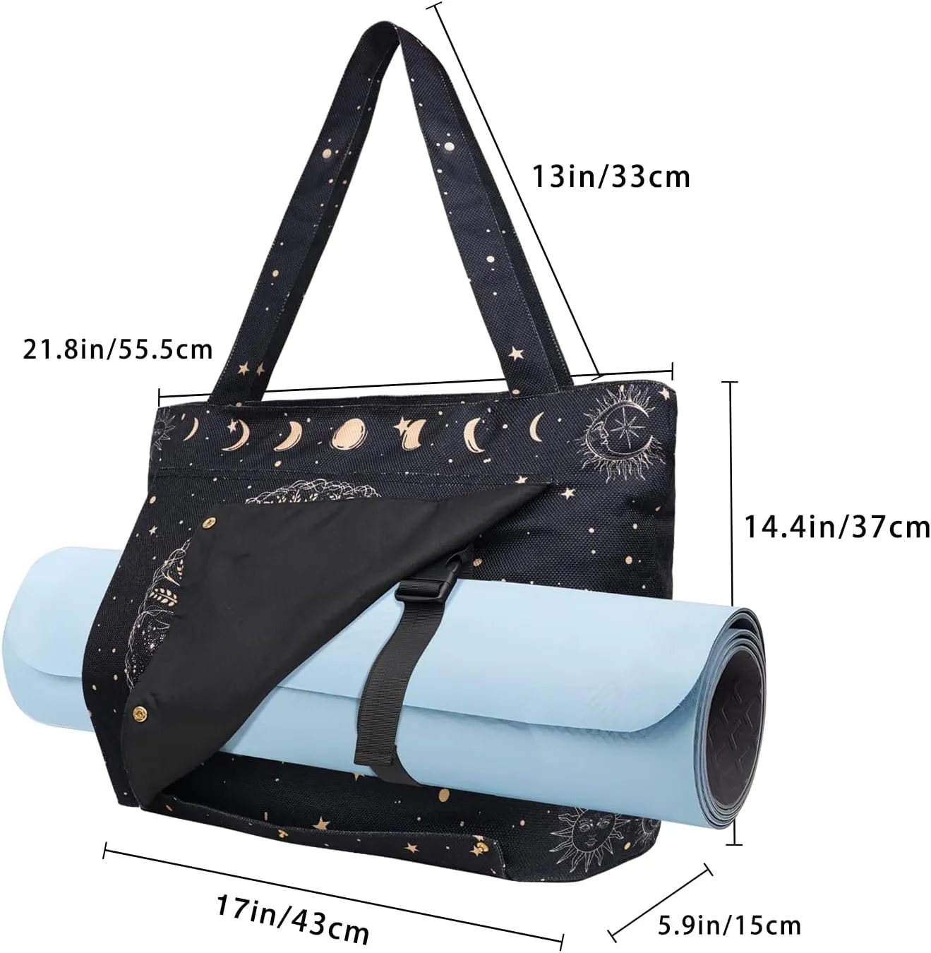 Yoga Mat Bag Yoga Bags and Carriers Fits All Your Stuff Yoga Tote Bag with Zipper Pocket Yoga Mat Carrier Pilates Bag