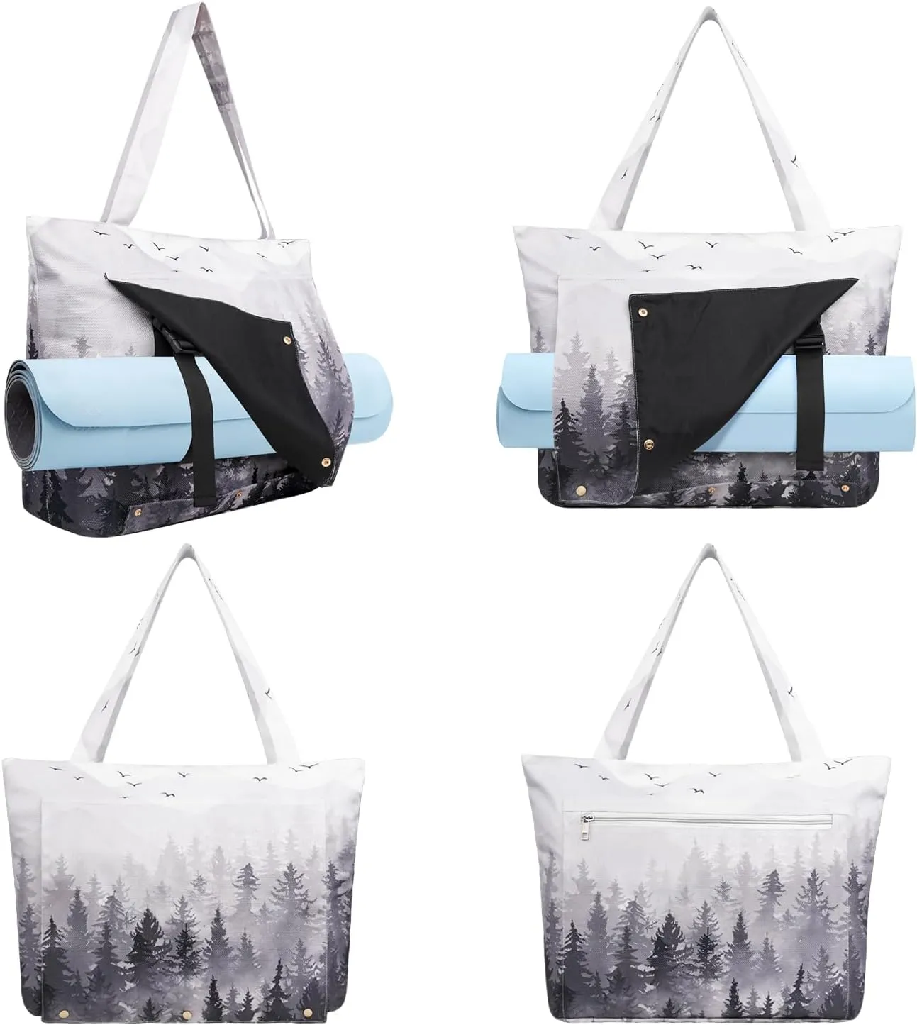 Yoga Mat Bag Yoga Bags and Carriers Fits All Your Stuff Yoga Tote Bag with Zipper Pocket Yoga Mat Carrier Pilates Bag