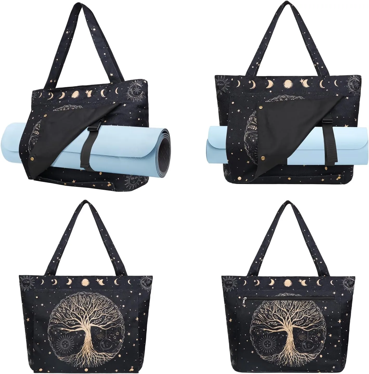 Yoga Mat Bag Yoga Bags and Carriers Fits All Your Stuff Yoga Tote Bag with Zipper Pocket Yoga Mat Carrier Pilates Bag