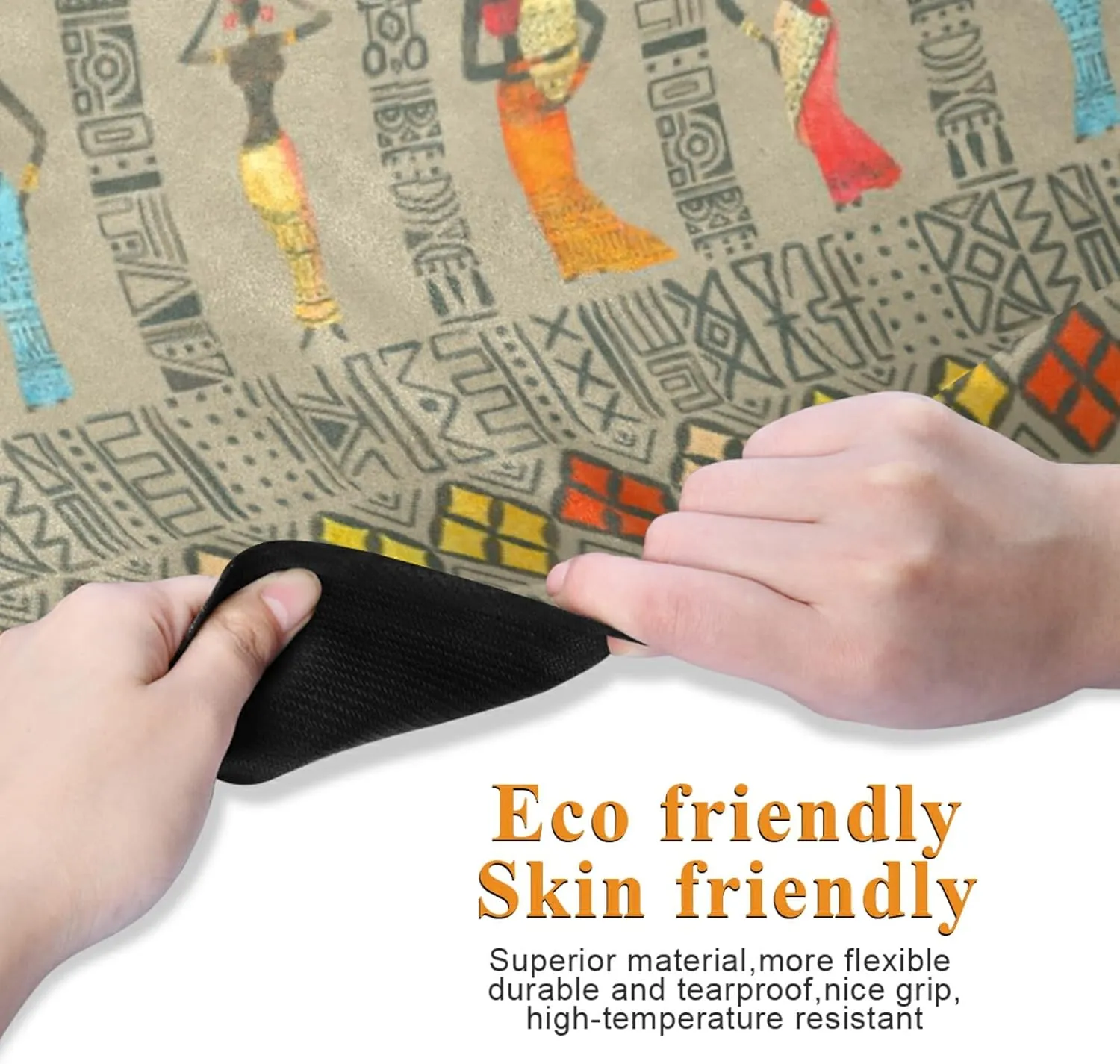 Yoga Mat Non Slip Rubber Fitness Safe Exercise Mat with Bag Durable Folding Workout Mat for Pilates and Floor Exercises