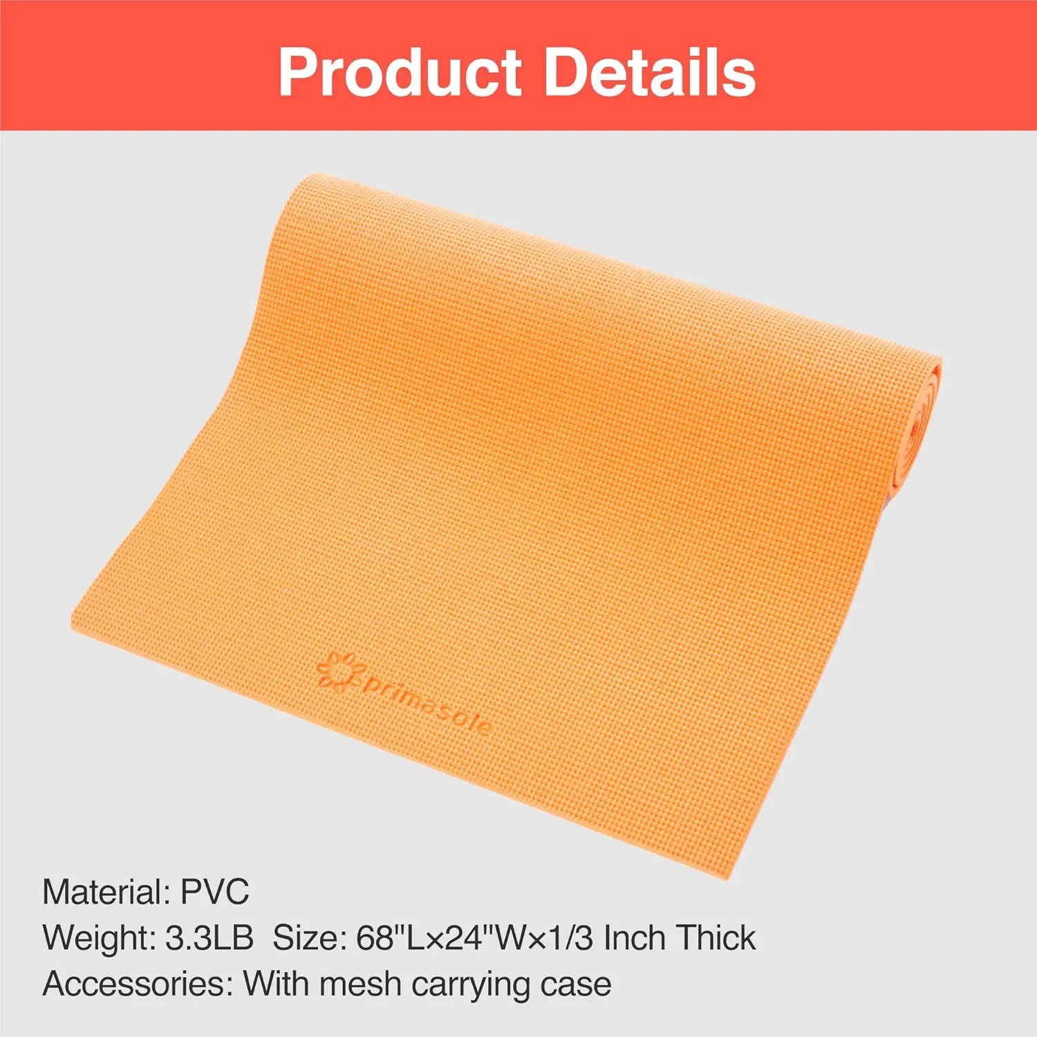 Yoga Mat with Carry Strap for Yoga Pilates Fitness and Floor Workout at Home and Gym Non-slip 9 colors