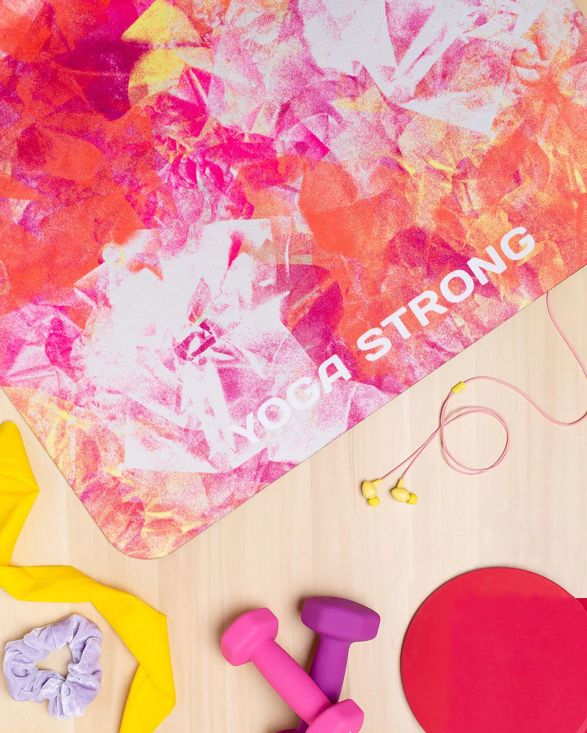 Yoga Strong P1175 , Yoga Mat 72" X 24", Abstract Floral