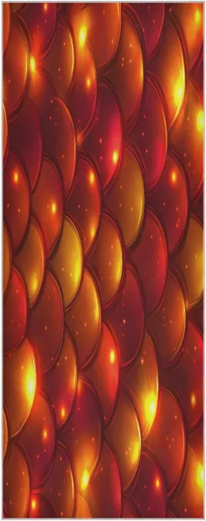Yoga Towel Dark Red Dragon Scales Hot Yoga Mat Towel with Grip Dots Sweat Absorbent Non-Slip for Hot Yoga, 24" x72",Soft Yoga Blankets with Travel Bag,Pilates and Workout
