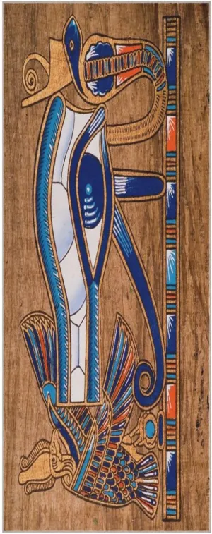 Yoga Towel Egyptian Papyrus Horus Eye Hot Yoga Mat Towel with Grip Dots Sweat Absorbent Non-Slip for Hot Yoga, 24" x72",Soft Yoga Blankets with Travel Bag,Pilates and Workout