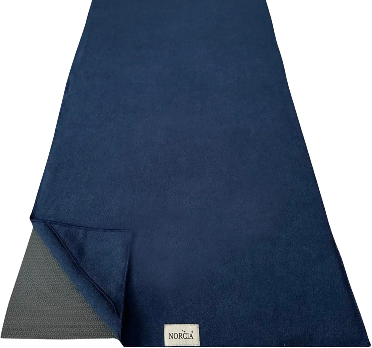 Yoga Towel, Non Slip Hot Yoga Mat Towel with Corner Pockets, 100% Microfiber, Mat-Sized 24" x 72", Sweat Absorbent, Perfect for Hot Yoga, Bikram, Pilates and Yoga Mats (Midnight Blue)