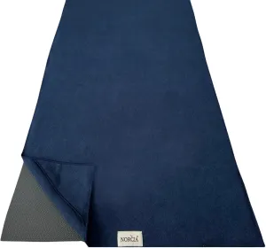 Yoga Towel, Non Slip Hot Yoga Mat Towel with Corner Pockets, 100% Microfiber, Mat-Sized 24" x 72", Sweat Absorbent, Perfect for Hot Yoga, Bikram, Pilates and Yoga Mats (Midnight Blue)
