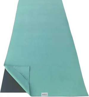 Yoga Towel, Non Slip Hot Yoga Mat Towel with Corner Pockets, 100% Microfiber, Mat-Sized 24"" x 72"", Sweat Absorbent, Perfect for Hot Yoga, Bikram, Pilates and Yoga Mats (Aqua Blue), Large