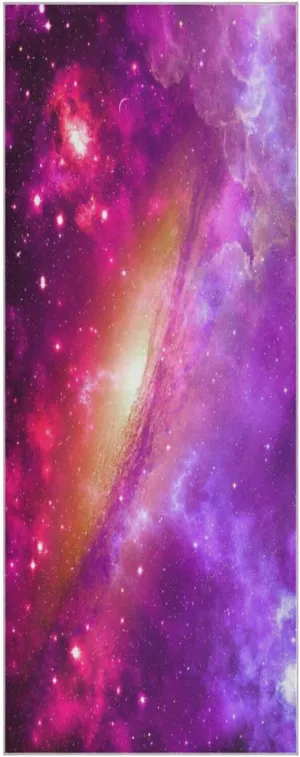Yoga Towel Purple Starlight Hot Yoga Mat Towel with Grip Dots Sweat Absorbent Non-Slip for Hot Yoga, 24" x72",Soft Yoga Blankets with Travel Bag,Pilates and Workout