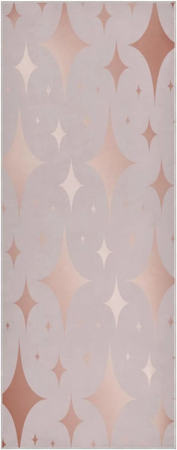 Yoga Towel Stars Pattern Hot Yoga Mat Towel with Grip Dots Sweat Absorbent Non-Slip for Hot Yoga, 24" x72",Soft Yoga Blankets with Travel Bag,Pilates and Workout