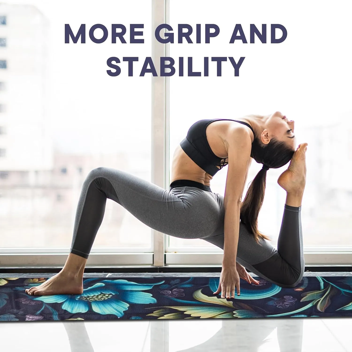 Yoga Towels, Non Slip Hot Yoga Mat Towel with Grip Dots,Super-Absorbent Soft Microfiber Yoga Blanket for Pilates, Fitness and Workout 72inch x 24inch
