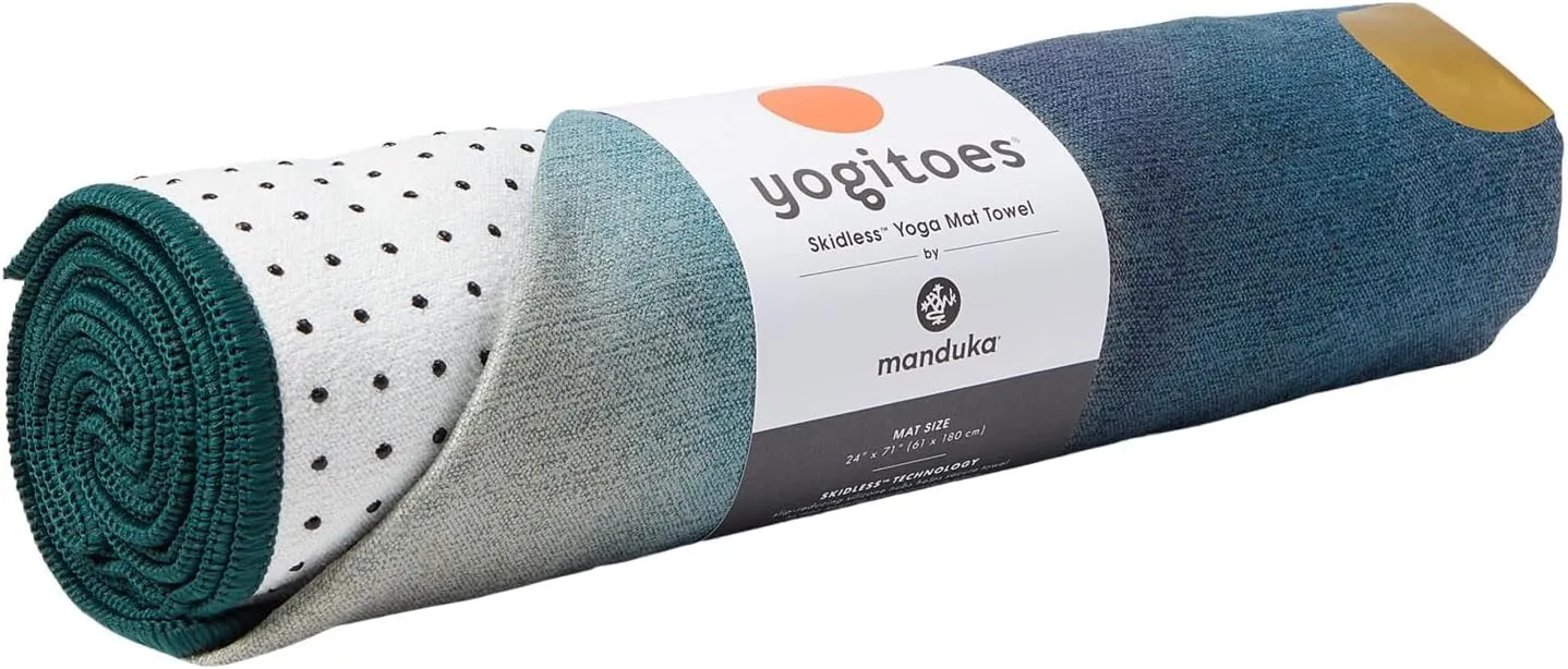 Yogitoes Yoga Mat Towel - Absorbent, Non-Slip, Quick Drying Microfiber Towel with Skidless Technology for Hot Yoga, Pilates, Beach, and General Fitness