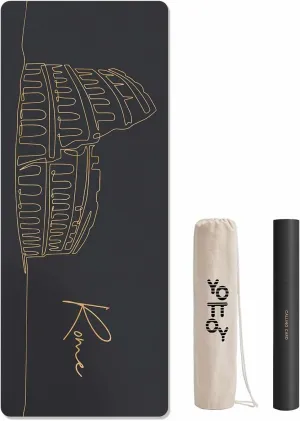YOTTOY City Landmark Yoga Mat,72"x26"x6mm Hot Yoga Mat with coconut Anti-Tear Design and Friendly Natural Rubber Yoga Mat with Strap and Bag