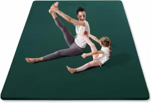 YOTTOY Large Yoga Mat (75 * 52 * 1/2inch),Extra Wide TPE Exercise Mat,Non-Slip Workout Mat for Pilates, Fitness, Barefoot, Home Gym Studio with Strap and Towel
