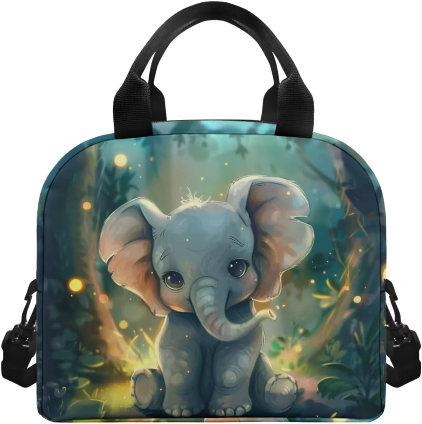 Ystardream Baby Elephant Backpack for School Girls Bookbag With Lunch Box 4 Piece Backpack Set for Teens Children Elementary Middle School Student,Waterproof Bookbags for Camping & Travel Use