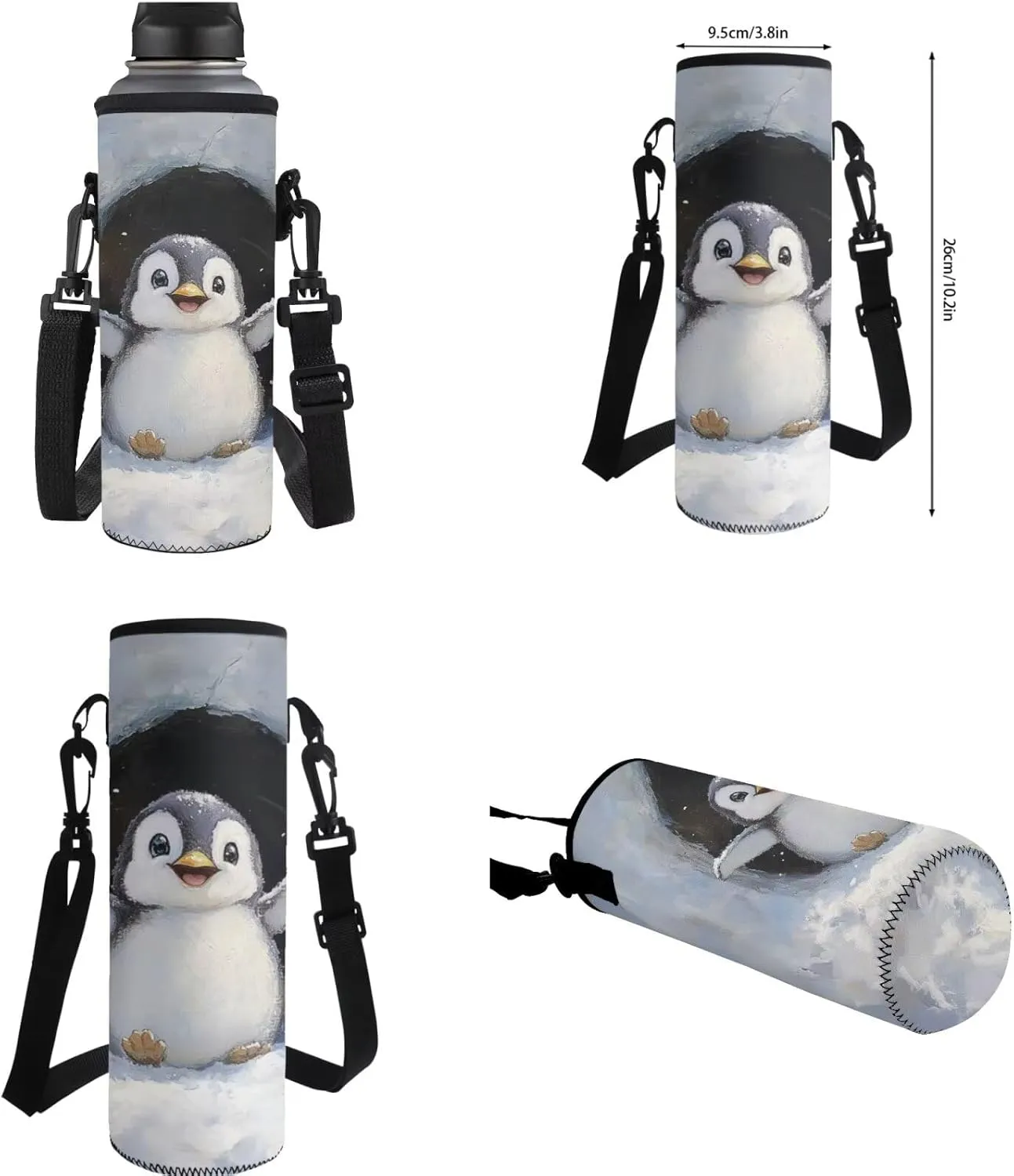 Ystardream Girls School Backpack with Lunch Box Set 3D Penguin Cartoon Book Bag Lightweight & Multiple Pockets Design Ergonomic Back Support for Active Student Back to School Essentials