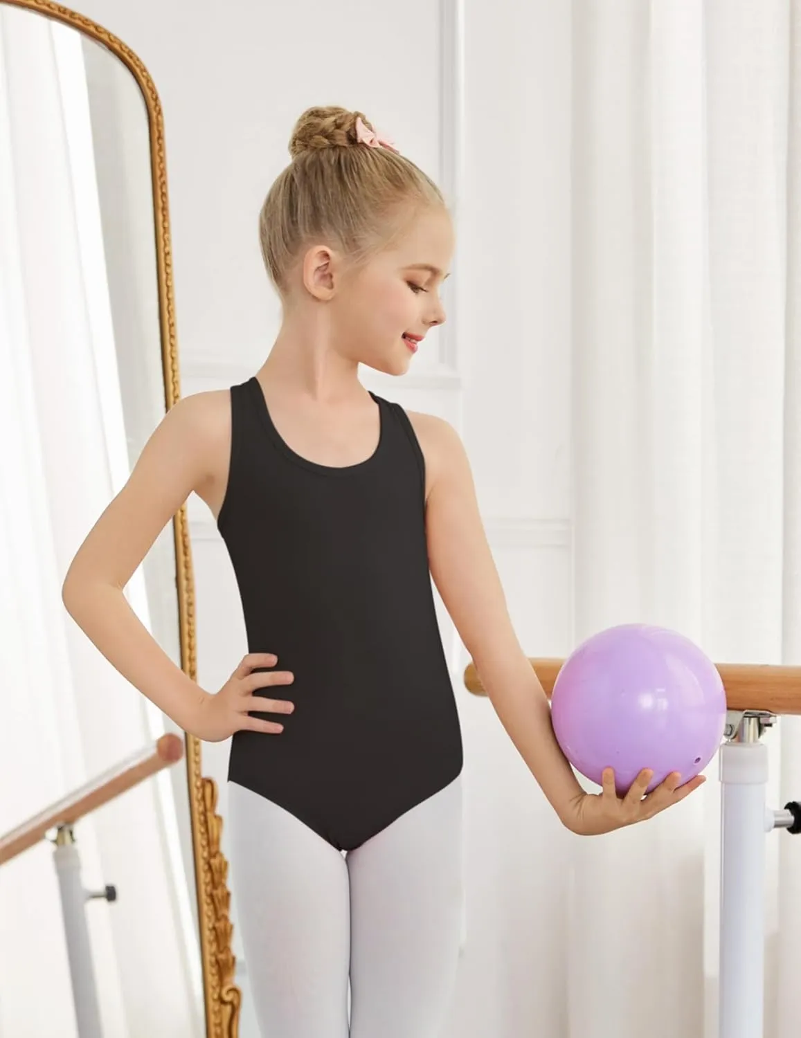 Zaclotre Ballet Leotards for Girls Hollow Back Sleeveless Dance Outfits Gymnastics Leotard Tank Bodysuit