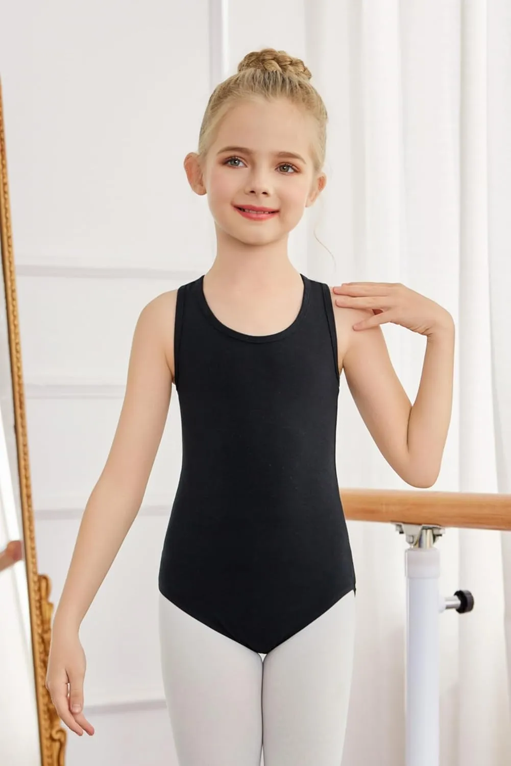 Zaclotre Ballet Leotards for Girls Hollow Back Sleeveless Dance Outfits Gymnastics Leotard Tank Bodysuit