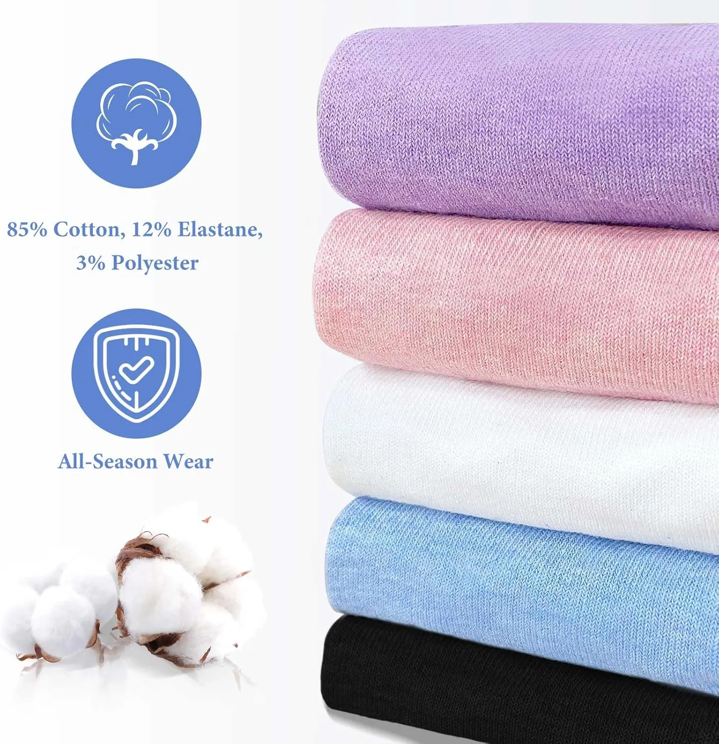 ZAKASA Non-Slip Grip Socks for Women: Anti-Skid Grippy Gripper Socks for Yoga Pilates Hospital Elderly Pregnancy 5 Pairs