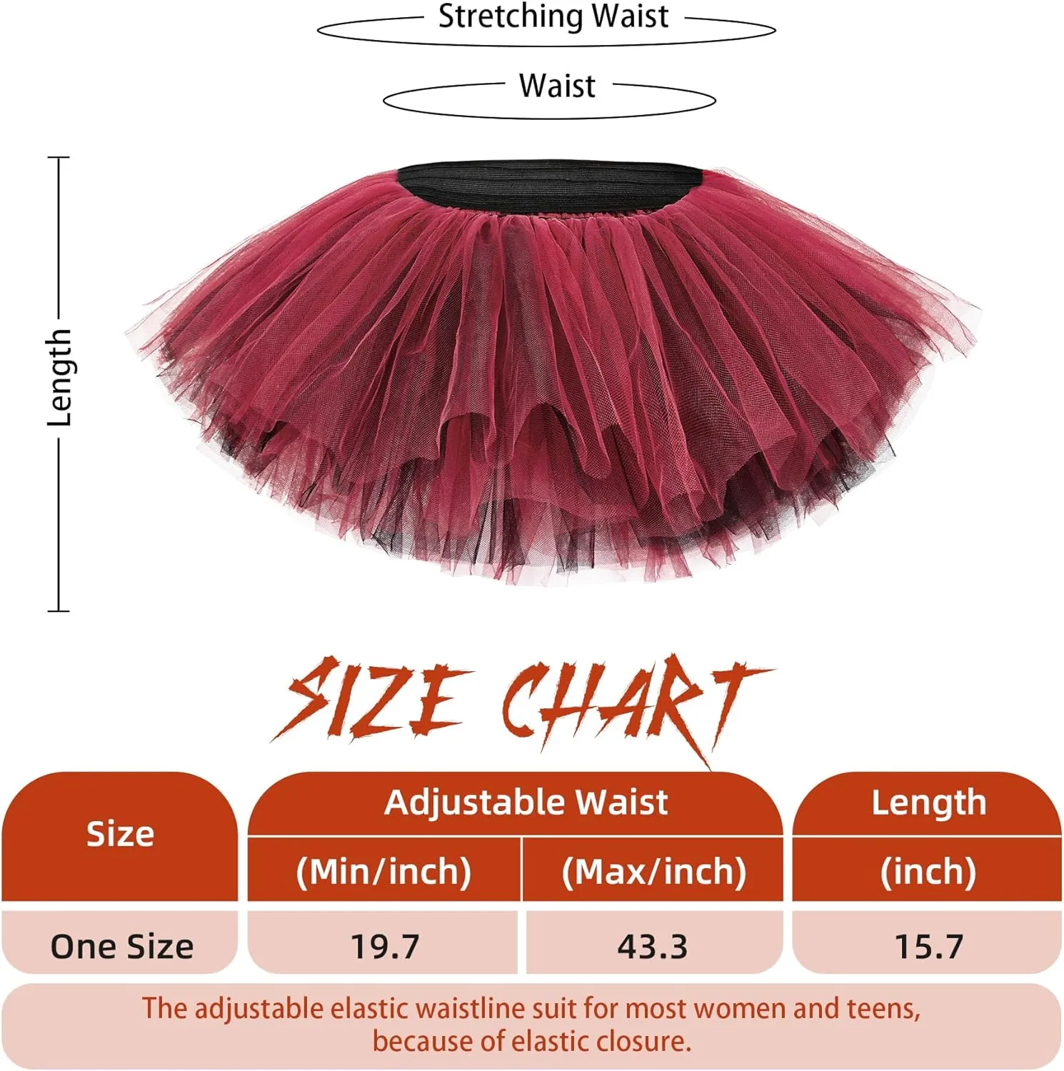 Zando Layered Tutu Tulle Ballet Dance Tutu Princess Dress Ruffle Fluffy Skirt Halloween Costume for Women