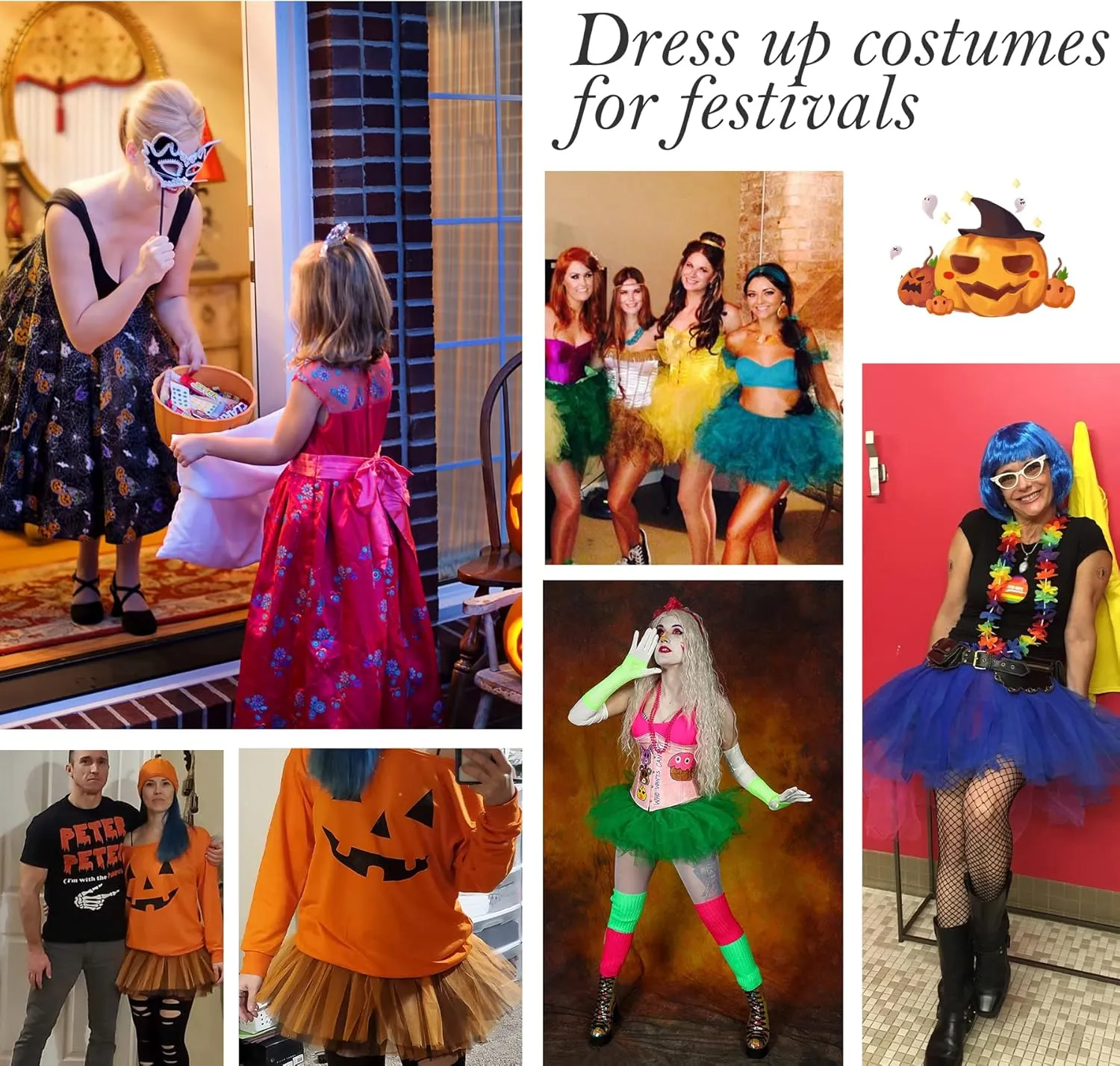 Zando Layered Tutu Tulle Ballet Dance Tutu Princess Dress Ruffle Fluffy Skirt Halloween Costume for Women