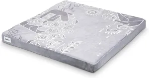 Zaveur Royal Court Meditation Mat With Velvet Cover - 24" x 24" Square Zabuton Thick Yoga Mat - Non Slip Exercise Mat for Home Workout - Thick Foam Exercise Floor Mat for Zafu or Bench