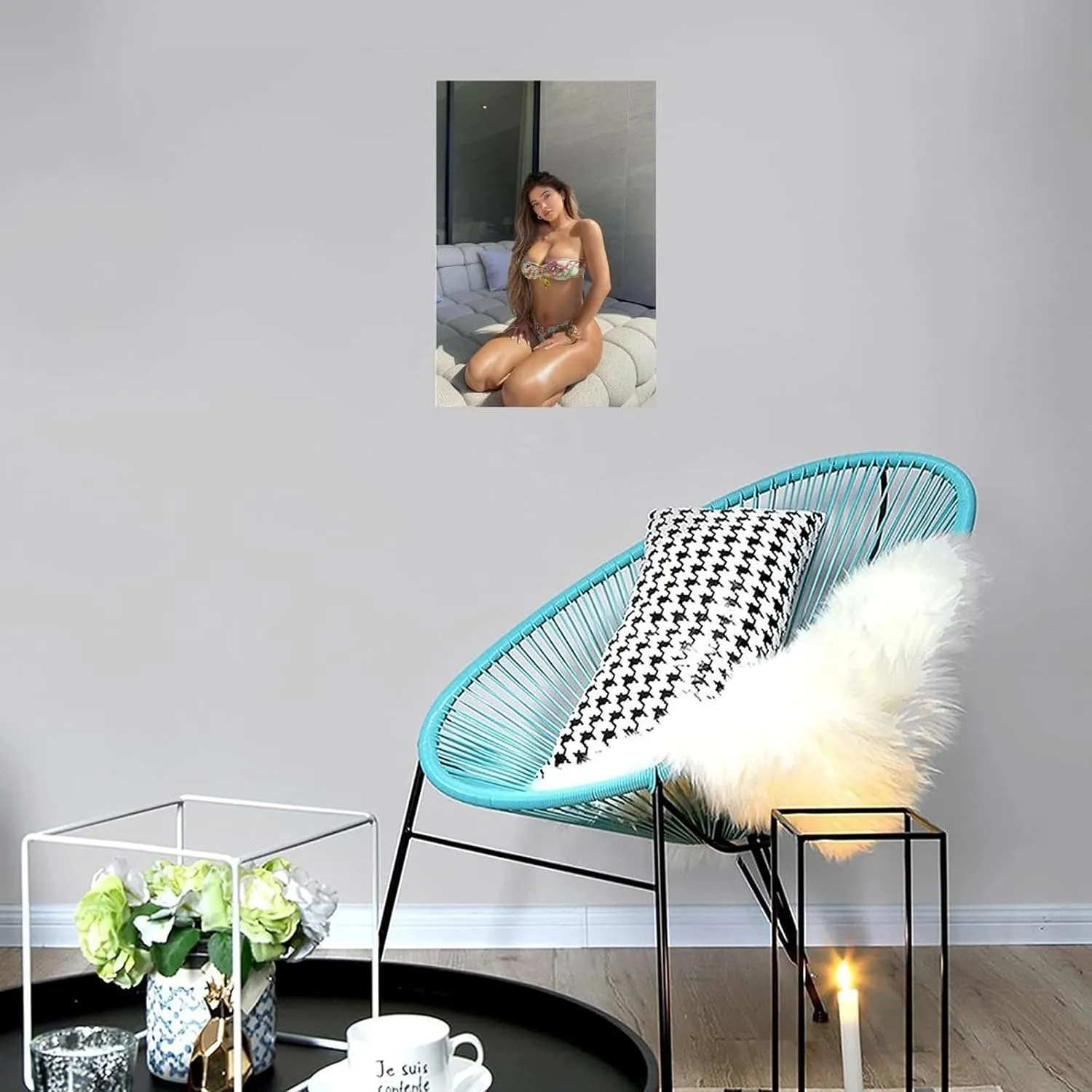 ZEGDHISV Famous Supermodel Kylie Jenner Sexy Art Poster (2) Canvas Art Wall Poster Printing Office Bedroom Aesthetic Poster Living Room 24x36inch(60x90cm) Unframe-style
