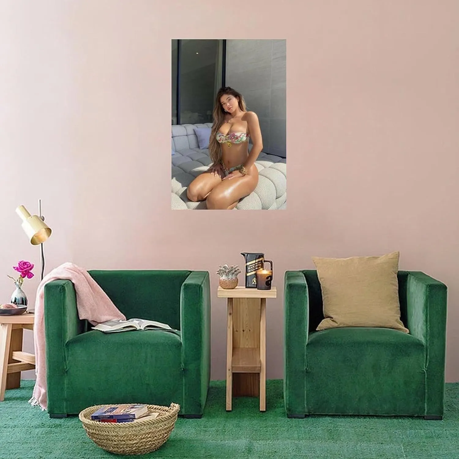 ZEGDHISV Famous Supermodel Kylie Jenner Sexy Art Poster (2) Canvas Art Wall Poster Printing Office Bedroom Aesthetic Poster Living Room 24x36inch(60x90cm) Unframe-style
