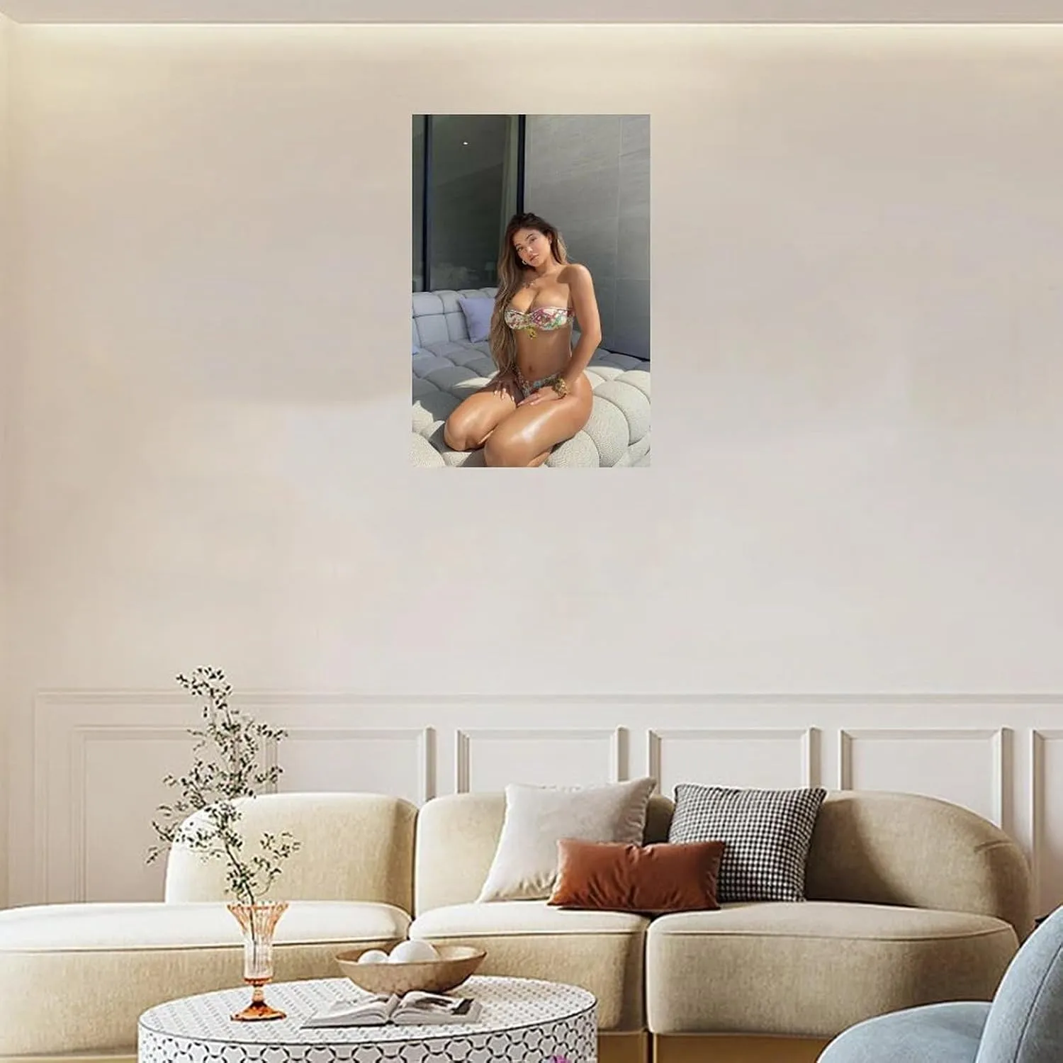 ZEGDHISV Famous Supermodel Kylie Jenner Sexy Art Poster (2) Canvas Art Wall Poster Printing Office Bedroom Aesthetic Poster Living Room 24x36inch(60x90cm) Unframe-style