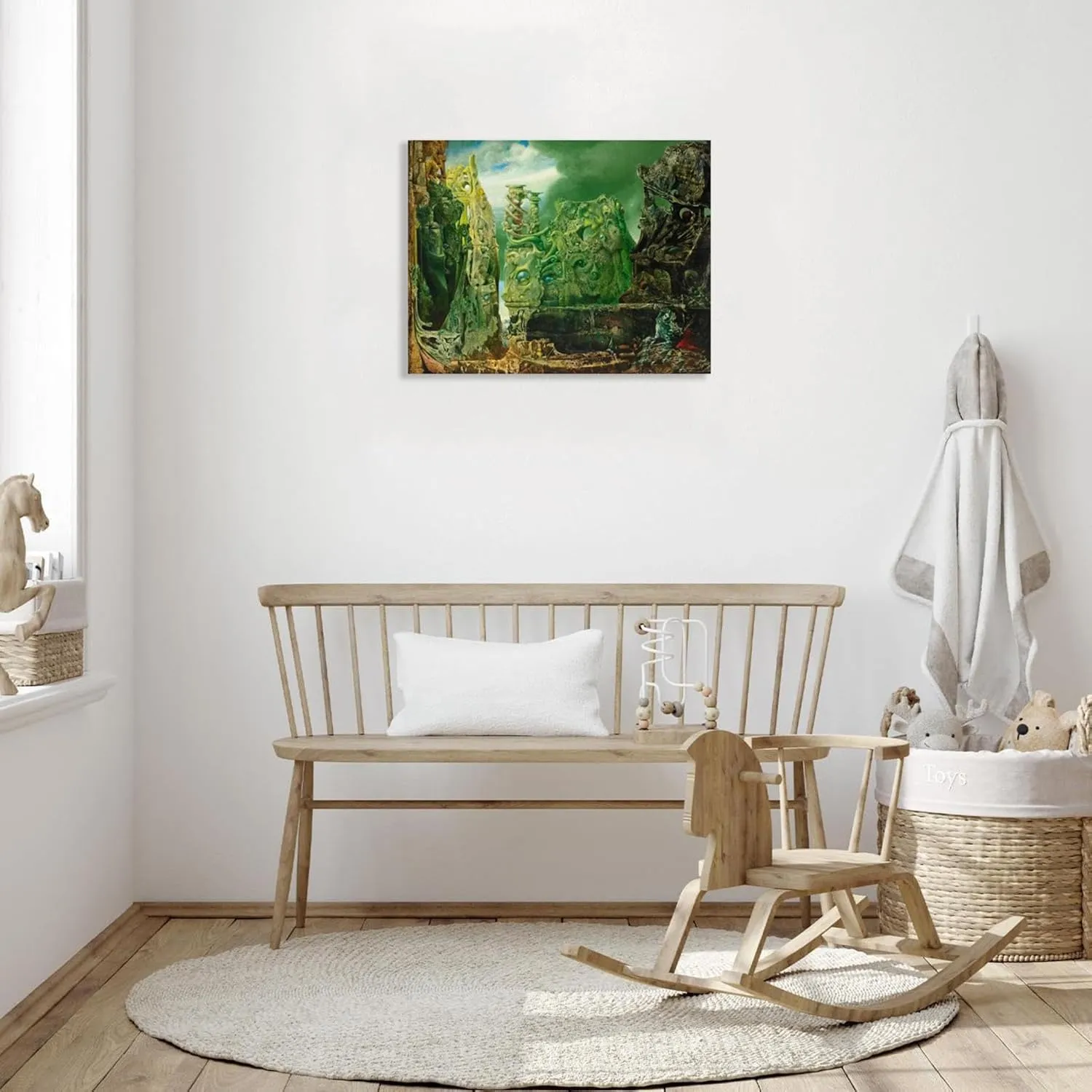 Zeichn8u Max Ernst Wall Art,L’oeil du silence (The Eye of Silence),Art Reproductions on Canvas Famous Paintings Posters Max Ernst Print Abstract Pictures Wall Decor 40x30cm(16x12in) Frameless