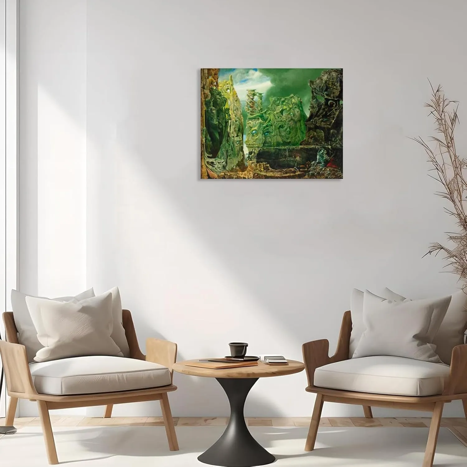 Zeichn8u Max Ernst Wall Art,L’oeil du silence (The Eye of Silence),Art Reproductions on Canvas Famous Paintings Posters Max Ernst Print Abstract Pictures Wall Decor 40x30cm(16x12in) Frameless