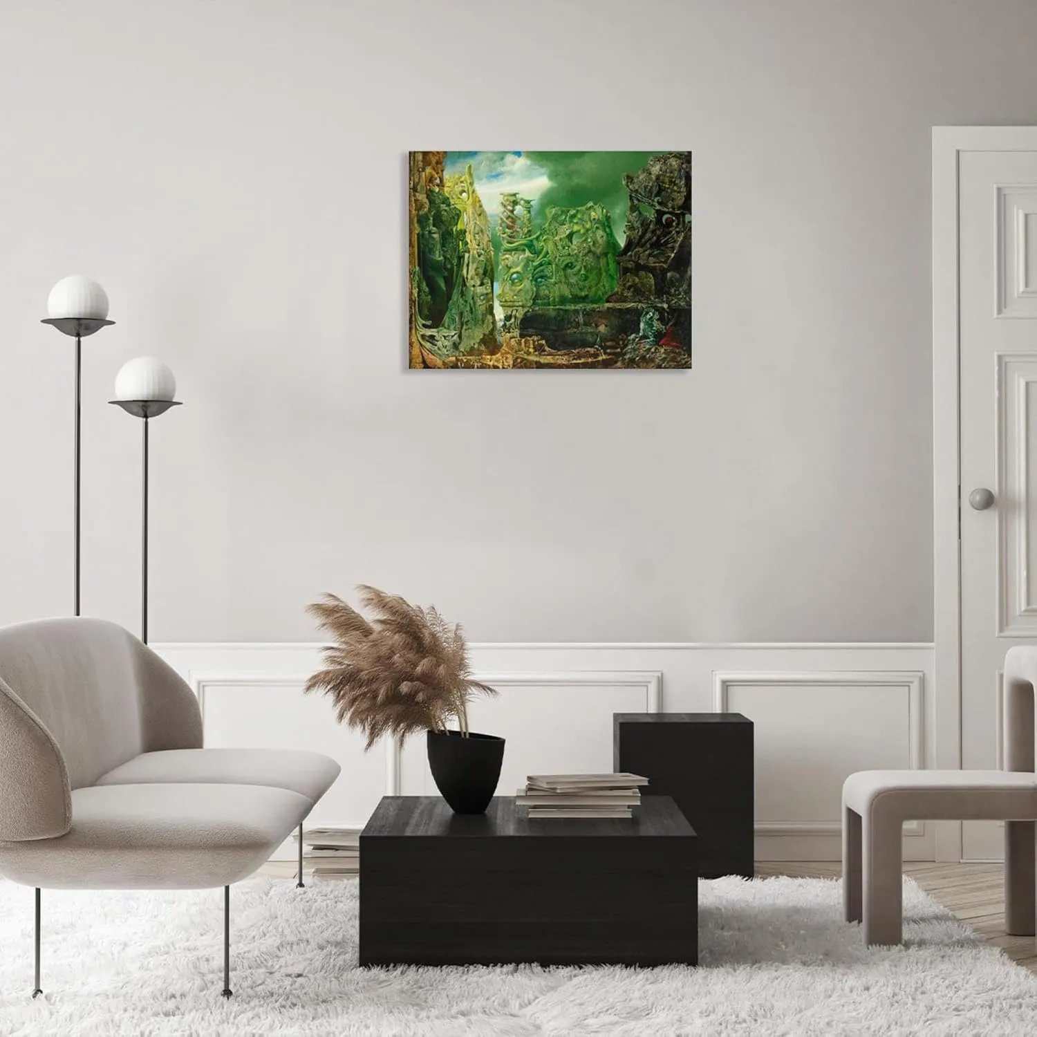 Zeichn8u Max Ernst Wall Art,L’oeil du silence (The Eye of Silence),Art Reproductions on Canvas Famous Paintings Posters Max Ernst Print Abstract Pictures Wall Decor 40x30cm(16x12in) Frameless