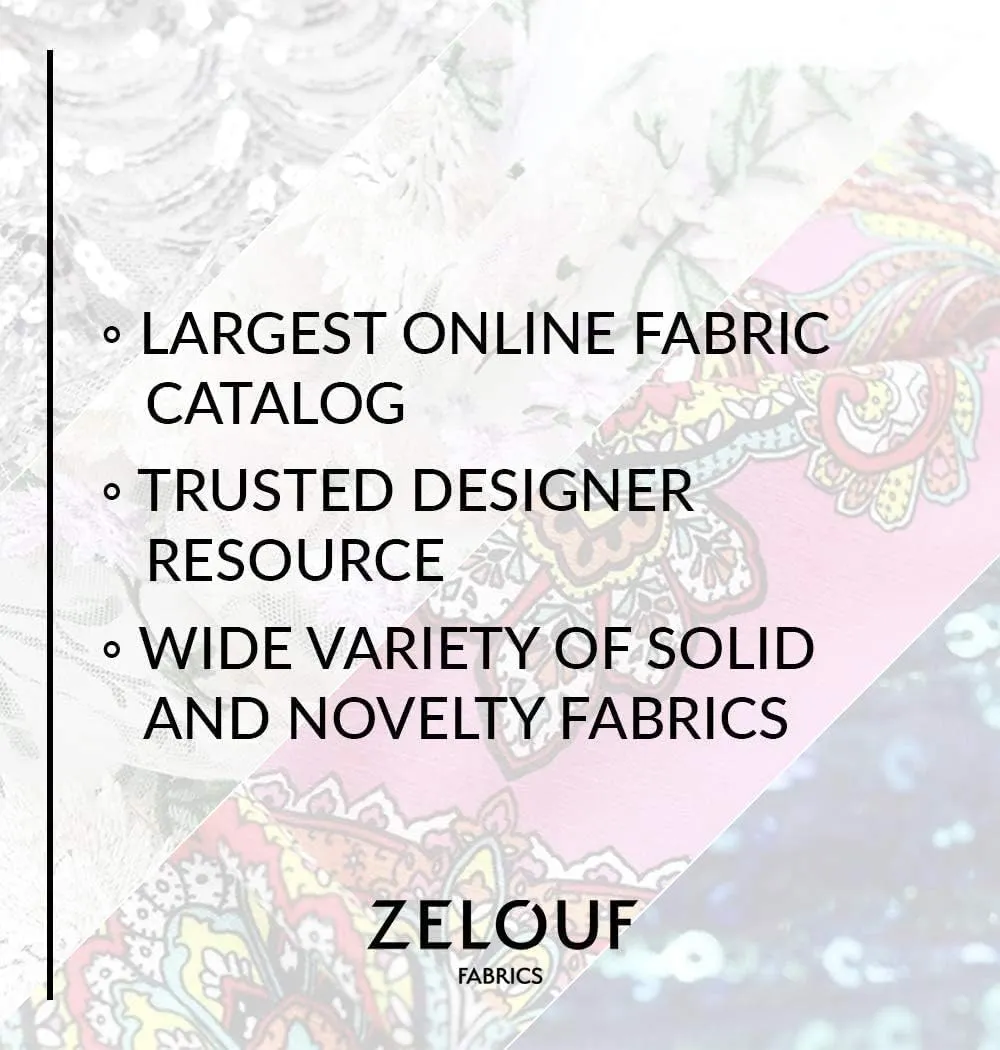 ZELOUF FABRICS Birkin Retro Floral Lace | Fabric by The Yard | DIY, Sewing, Wedding, Bridal, Dress, Dance, Costume, Crafts | 10 Yard