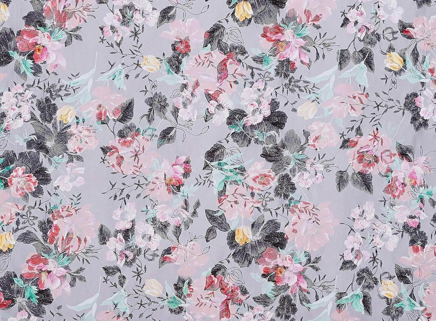ZELOUF FABRICS Kellie Floral Print Embroidery Mesh Lace | Fabric by The Yard | DIY, Sewing, Wedding, Bridal, Dress, Dance, Costume, Crafts | 20 Yard