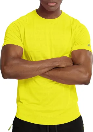 Zengjo Mens Workout Shirts Quick Dry Short Sleeve Athletic Running Gym T Shirt
