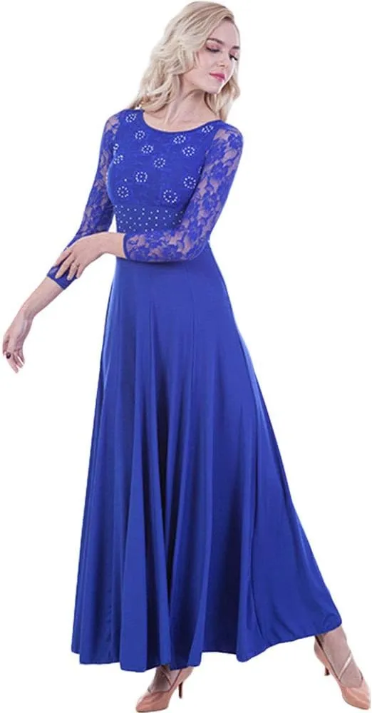 ZooBoo Prom Ballroom Dance Dress - Dancing Waltz Tango Party Latin Swing Dancewear Skirt Dress for Women