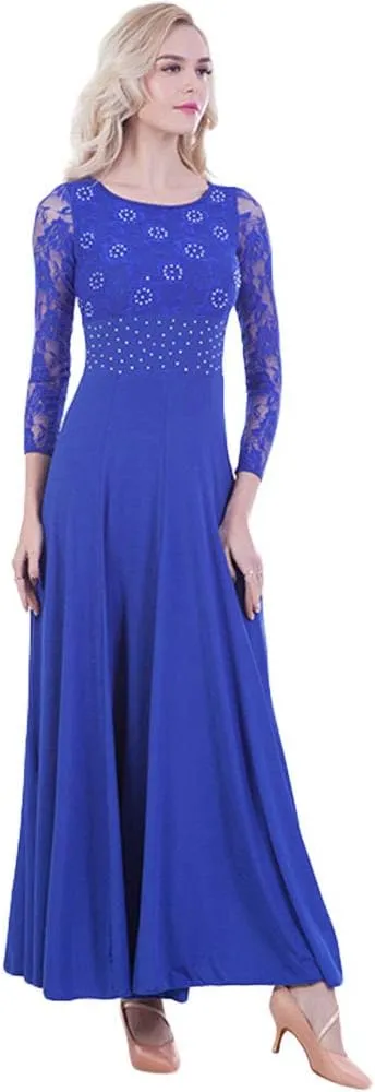 ZooBoo Prom Ballroom Dance Dress - Dancing Waltz Tango Party Latin Swing Dancewear Skirt Dress for Women
