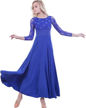ZooBoo Prom Ballroom Dance Dress - Dancing Waltz Tango Party Latin Swing Dancewear Skirt Dress for Women