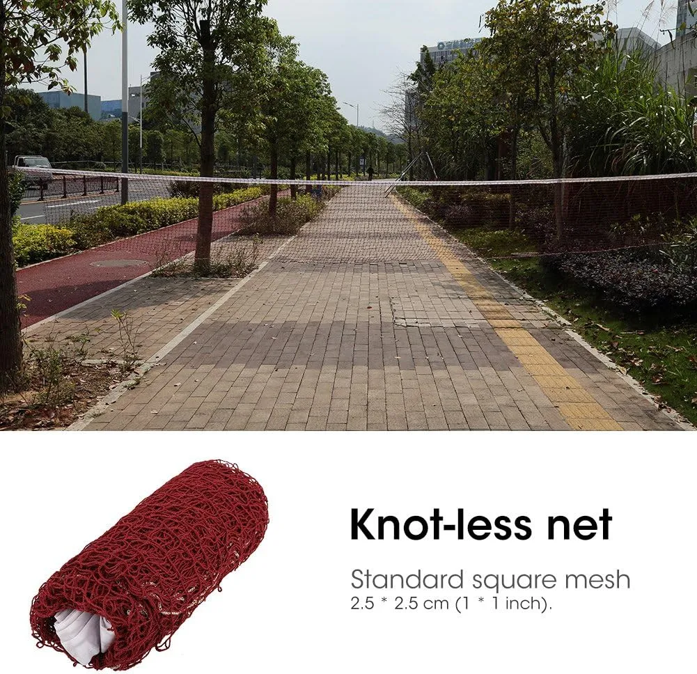 Zopsc Badminton Net Portable - Polypropylene Fiber Mesh Outdoor Sports Entertainment Training Net Set